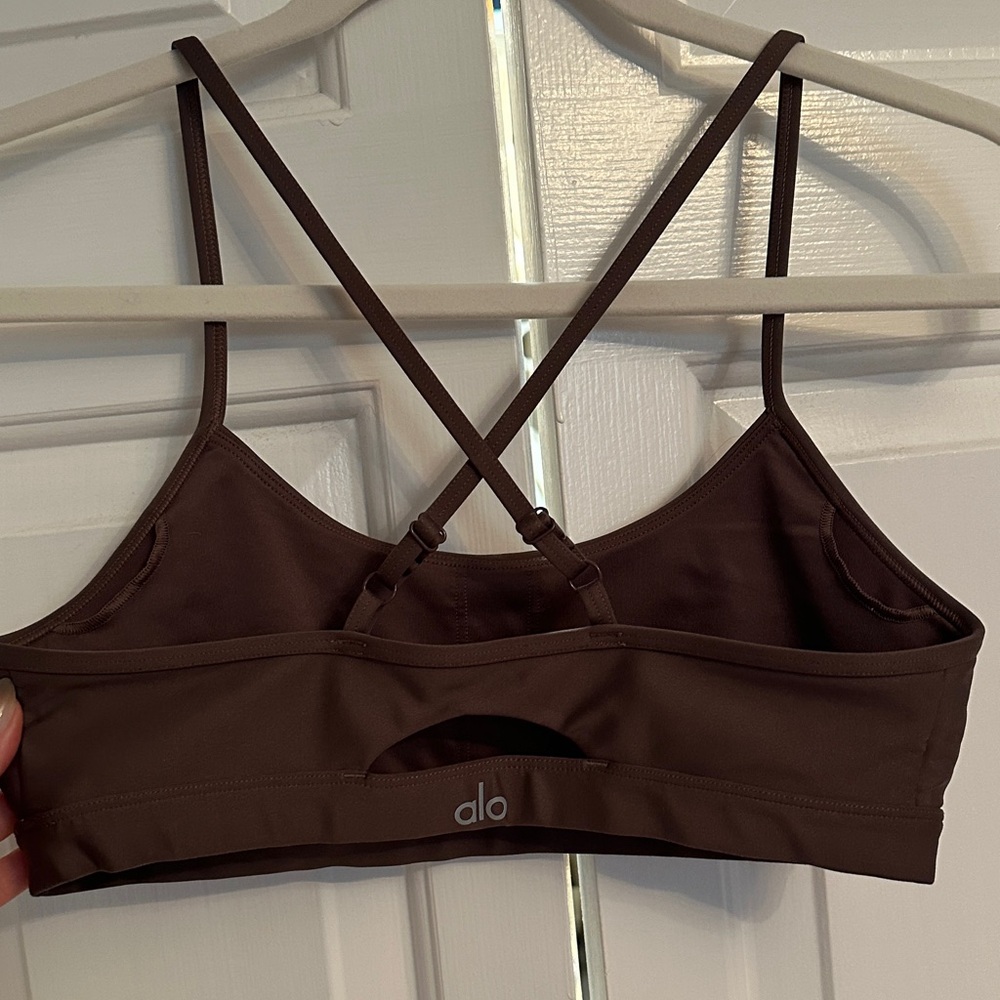 ALO Yoga Airlift Medium Brown Leggings & Sports Bra Set - Picture 8 of 9